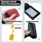 Travel Bag Luggage Name Tags 4 Pack Pu Leather Flap Id Holder Black Red Yellow