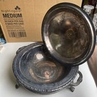Vintage 1940s W m  Rogers 862 Silver-plated Serving Bowl Ornate Footed Dish