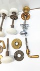 Vintage Lot Of Parts Brass Glass Door Knob Floral Art Deco Set Victorian More