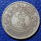 Lebanon Sy 25 Piastres 1929 Silver  680 Km  73 F vf
