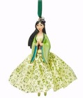Rare Porcelain 2018 Mulan W Green Fabric Kimono Christmas Ornament Disney Store