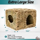 Extra Large Grass House For Rabbit  Foldable   Comfortable - Small Animal Hut   