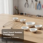 8 Pieces Crucible Set With Tongs High Temperature Resistant For Jewelry Making