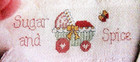 Pink Sugar Spice Blue Frogs Snails Mother Goose Sampler Cross Stitch Patterns