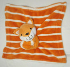 Sl Home Fashions 119741 Fox Orange Stripe Fleece Baby Security Blanket Lovey Euc