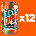 Mountain Dew Zero Sugar Baja Blast Cabo Citrus Soda  12 Fl Oz Cans  12 Pack