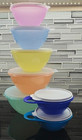 Tupperware 14 Piece Wonderlier Bowl Set Opaque Lids   2 Free Extra Bowls W  Lids
