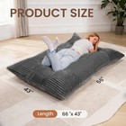 Giant Bean Bag Chair 4in1 Convertible Floor Cushion For Living Room Bedroom Grey