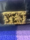  3  Antique Oriental Asian Chinese Carved Panels In Shadow Boxes