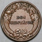 1919 Peru Dos 2 Centavos Vf Radiant Sun Coin  24101601r 