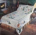 Bucilla  tulips  Queen  King Appliqu   Quilt Kit Incomplete  read