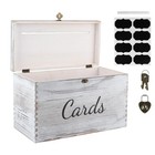 Wood Wedding Card Box  Rustic Wedding Money Case With Lock  Envelope Holder C   