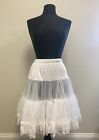 New Malco Modes Knee Length Lace Petticoat Small S White 580 Zooey