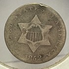 1852 United States Three-cent Silver Piece Circulated Us Trime - Free Shipping
