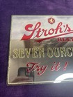 Vintage Stroh s Beer Seven Ounce Mirror Sign Advertising 8   x12 5    Bar Mancave