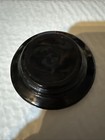 Vintage Ashtray Black Glass Round Ashtray Marked Usa