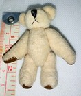Miniature Dollhouse Plush Jointed Teddy Bear Mini Toy Accessory 2  White Brown