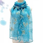 Lace Scarf Women Lightweight Hijab Elegant 2024 Print Silk Neckerchief Shawl