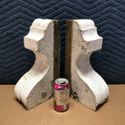 Pair Antique White Chunky 7x14 Roof Corbels Shelf Brackets Vtg Old 691-26b