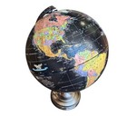 Vintage 2000s Black Ocean Replogle 12  Starlight Globe Chrome Stand Made U s a