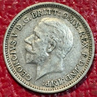 High Grade Xf 1935 Great Britain Silver 3 Three Pence Coin-nov700