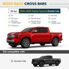 260lbs Oem Roof Rack Cross Bars For 2024 2025 2026 Toyota Tacoma Double Cab Alu
