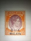 Malaya Bma  5  2  1 Kgvi 1945 British Military Admin Stamp Collection Page