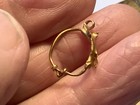 Ancient Egypt  Gold  Single Loop Ear Ring   Nike   0 69 Gram  High Purity