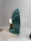 Vintage 1950s Ceramic Tv Lamp Turquoise Deer In Forest Scene Mid-century Modern