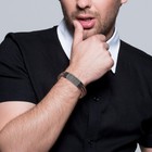 Murtoo Mens Leather Bracelet  Black Brown Double Row Braided Leather Bracelet   