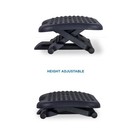 Black Ergonomic Footrest Adjustable Height And Angle 18 In  X 14 In 