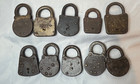 Vtg Padlock Lot No Keys Pancake Lever Style Yale Corbin Miloco Omeco Dragon