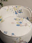 Vintage Toddler Child Booster Seat High Chair Vinyl Pastel Animal Pattern 