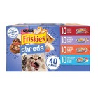 2 Packs Purina Friskies Shreds Gravy Variety Pack  Wet Cat Food  5 5 Oz  80 Can