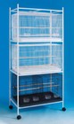 4-tiers Rolling Stand For Four Of 24 x16 x16 h Aviary Bird Flight Cages White 