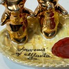Atlanta Georgia Ga Antique Souvenir  Pig Trinket Gold Dish Ashtray