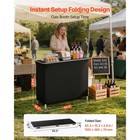 Uimoso Folding Portable Bar Table With Shelves For Mobile Bartending