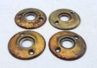 Antique Rosettes Door Knob Brass Old Vintage Door Escutcheons Hardware Lot Of 4