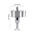 Wexecon 2pcs 2 1 8 Inch53mm Carbide Hole Saw Kit For Metal Hole Cutter Drill