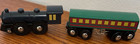 Brio Polar Express Wooden Railway Green Passenger Coach And Engine Read