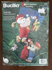 1996 Bucilla Golfing Santa Felt Christmas Stocking Kit   18  Diagonal   Sealed