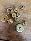 10 Tiger Logo Button Gold Tone Metal Vintage Replacement 3 Large 7 Small