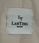 Lanting Bride Wedding Dress Jacket Rhinestone Satin Ruffle Women   s Xl Blush Pink