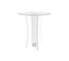 Clear Transparent Table Breakfast Coffee Plexiglass Showcase Round Small Desk