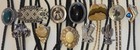 Vintage Lot Of 12 Metal Bolo Ties  Nice Designs  Super Bowl  Bronco Busting