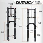 Bucklos 26 4 0  Fat Tire E-bike Mtb Coil Spring Suspension Fork 180mm Travel Qr