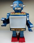 1960s Horikawa Tin Toy Video Robot Japan Working Walks Rotating Tv Screen