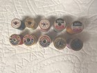 Lot Of 10 Vintage Wood Sewing Thread Spools Bright Colors