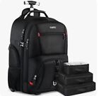 Zomfelt Rolling Backpack  Travel Backpack With Wheels  Carry On Luggage With    