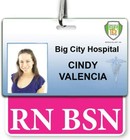 Rn Bsn Badge Buddy - Horizontal - Hospital Id Card Buddies For Registered Nurses